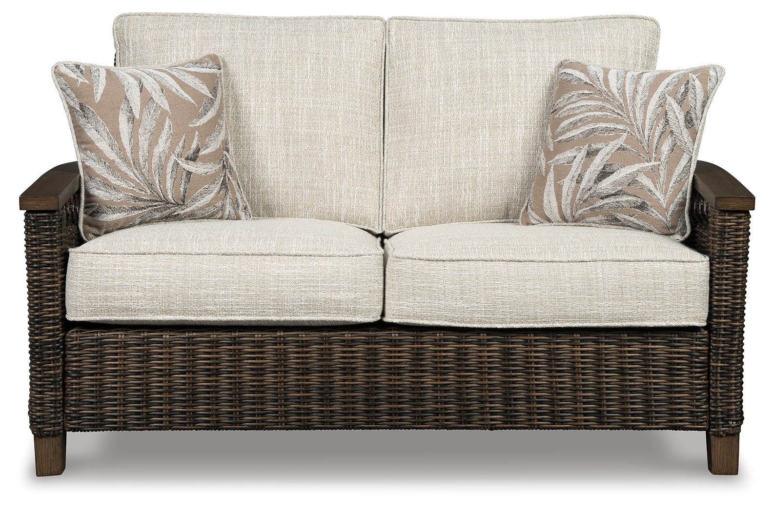 Paradise Trail - Loveseat w/Cushion - Medium Brown - Image 6