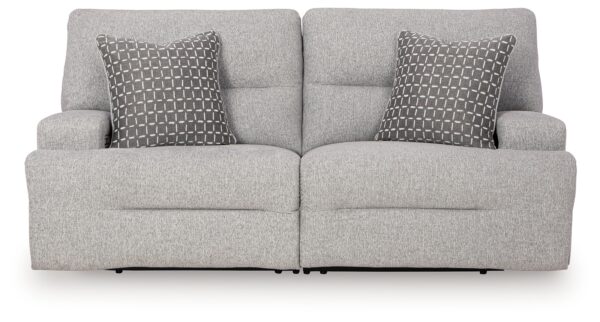 Acklen Place - 2-Piece Power Reclining Sectional Loveseat - Pewter