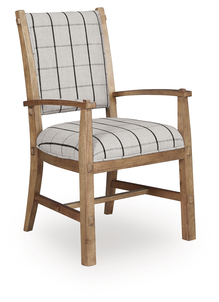 Ridgester - Dining Upholstered Arm Chair (Set of 2) - Light Brown - Image 3
