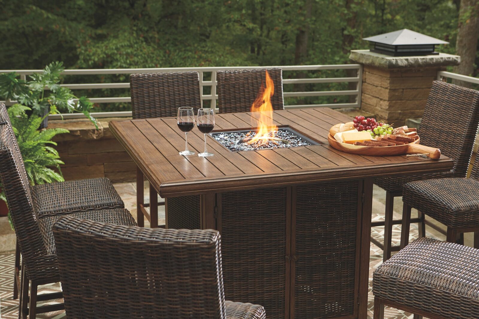 Paradise Trail - Outdoor Fire Pit Table Set - Image 8