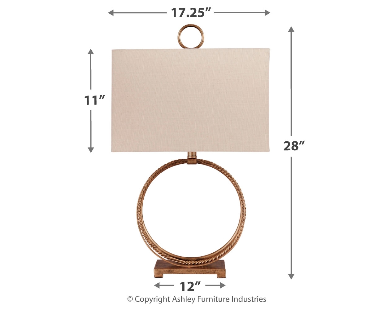 Mahala - Metal Table Lamp - Antique Gold Finish - Image 4