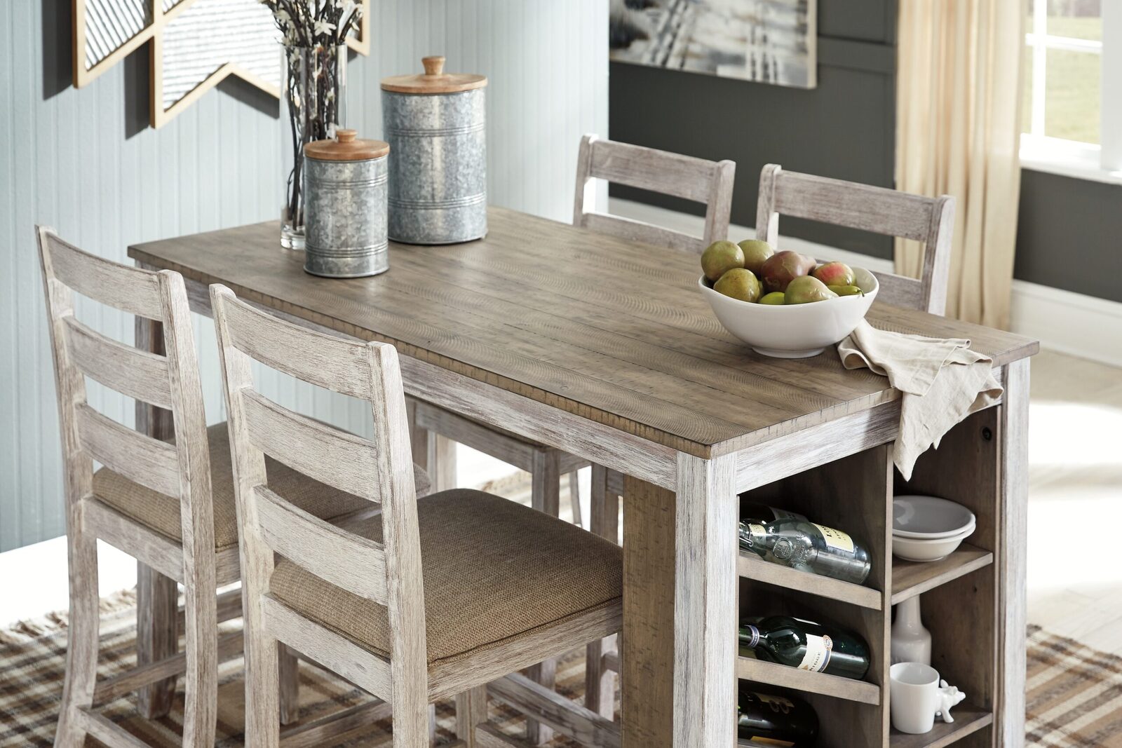 Skempton - Rectangular Counter Table With Storage - White - Image 8