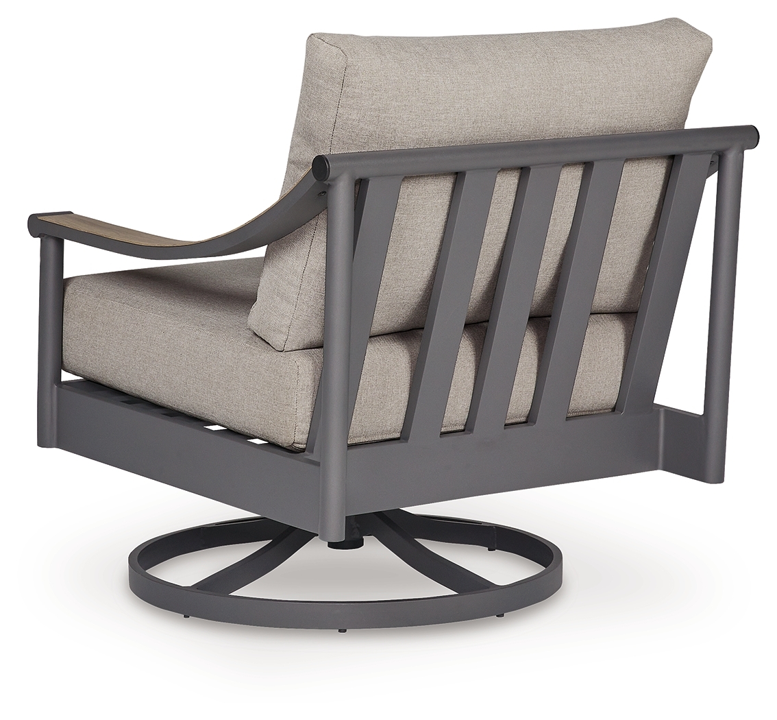 Ocean Beach - Swivel Lounge With Cushion - Gray - Image 4
