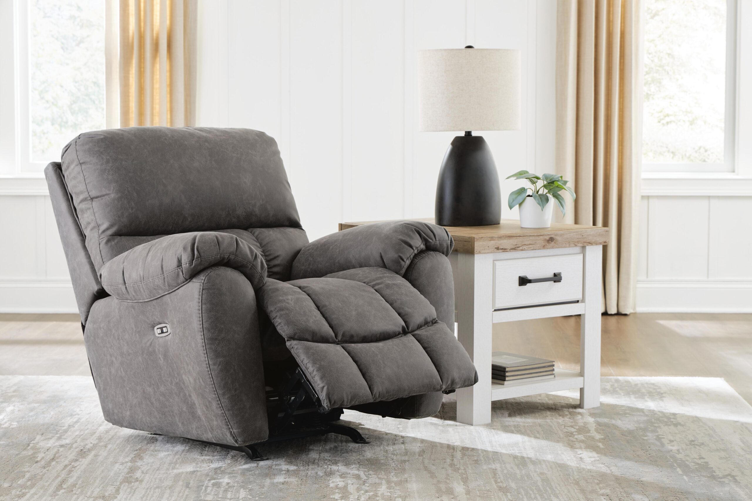 Bakerstein - Power Rocker Recliner With Adjustable Headrest - Galaxy - Image 8