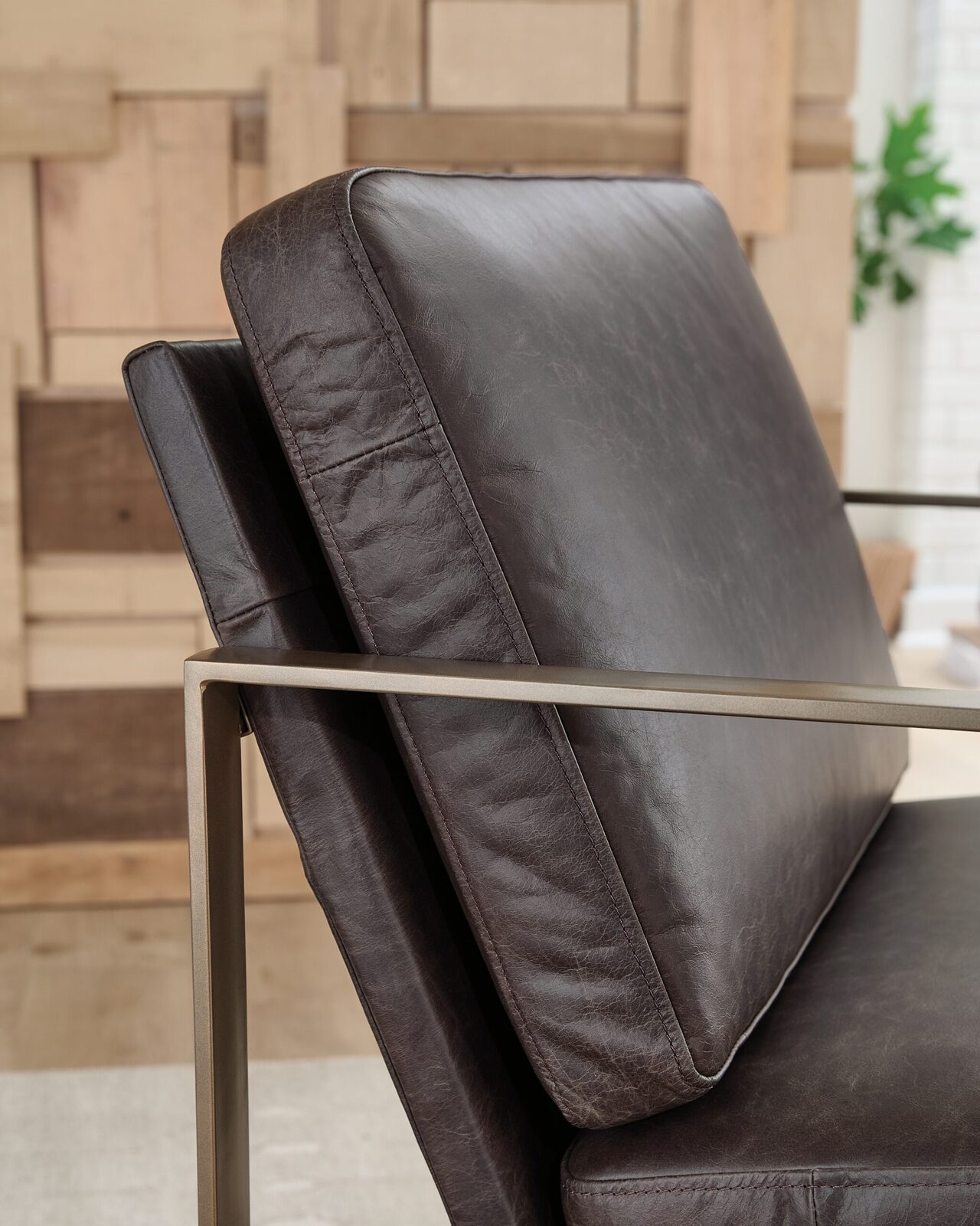 Bradett - Accent Chair - Dark Brown / Gold Finish - Image 6