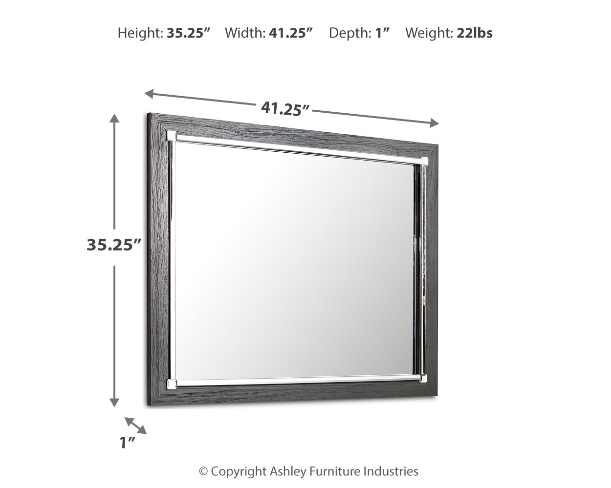 Lodanna - Bedroom Mirror - Gray - Image 2