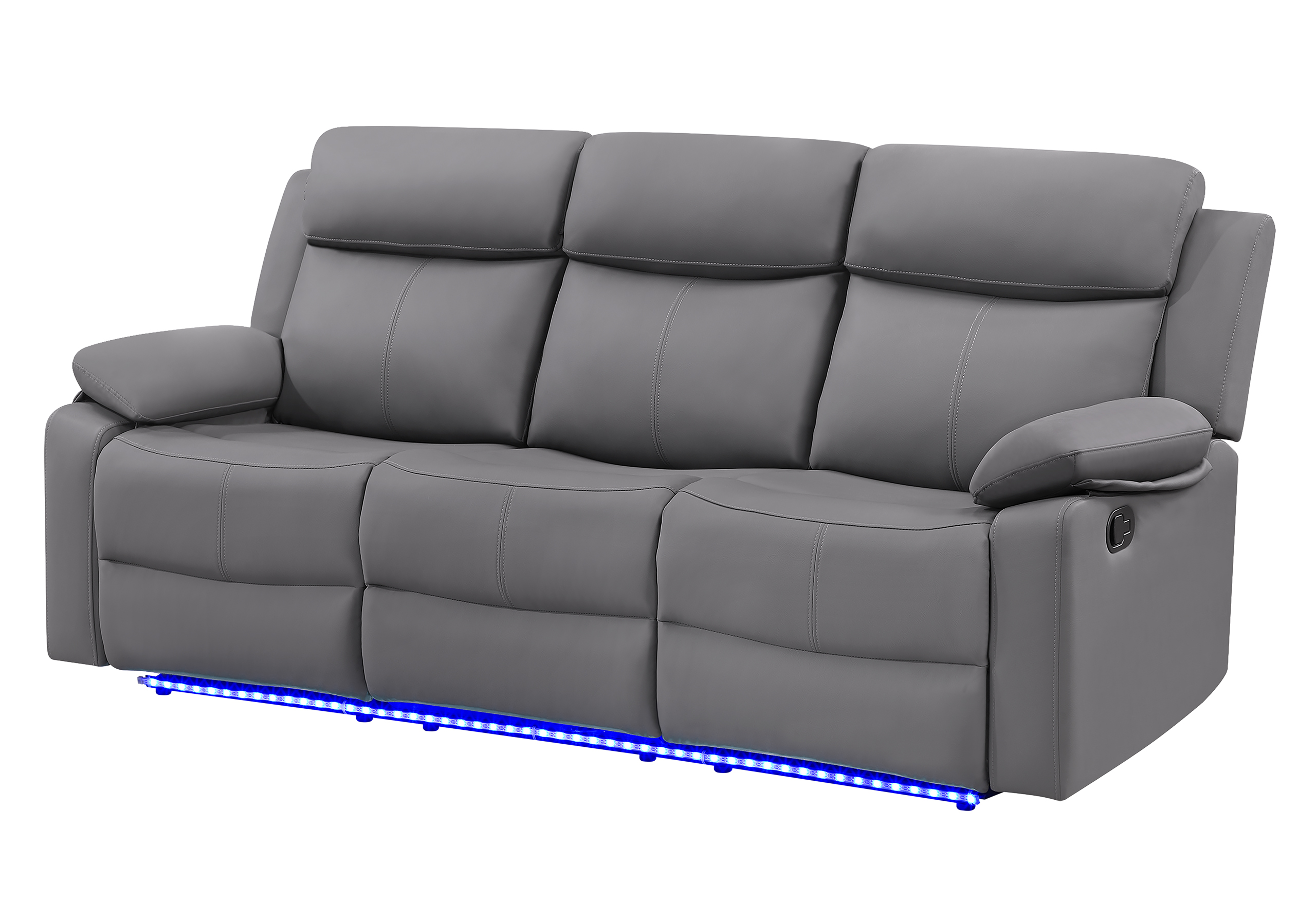 U6026 - 3 Piece Living Room Set (46A Reclining Sofa, Console Reclining Loveseat With Speaker) - Gray - Image 9