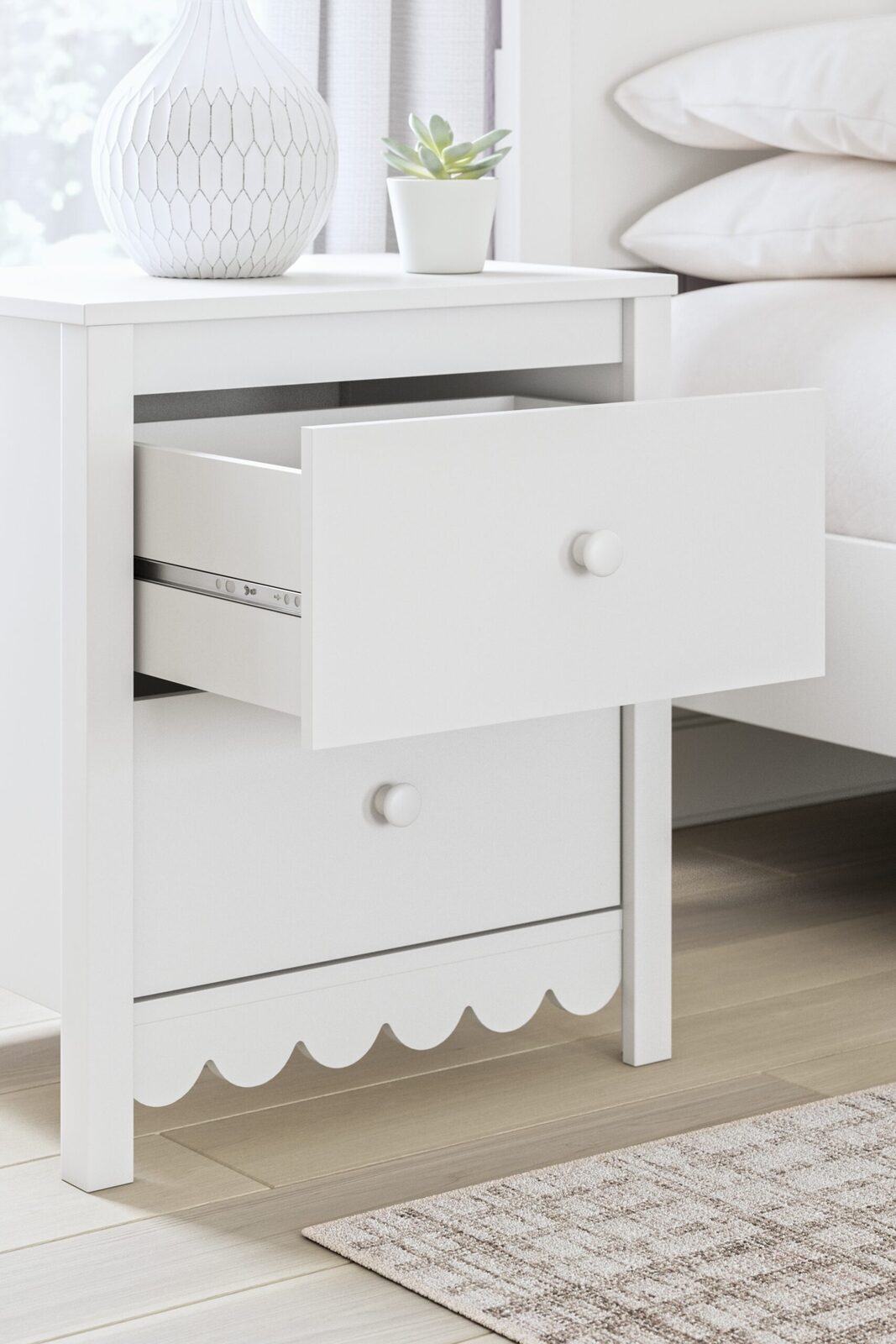 Hallityn - Two Drawer Night Stand - White - Image 11