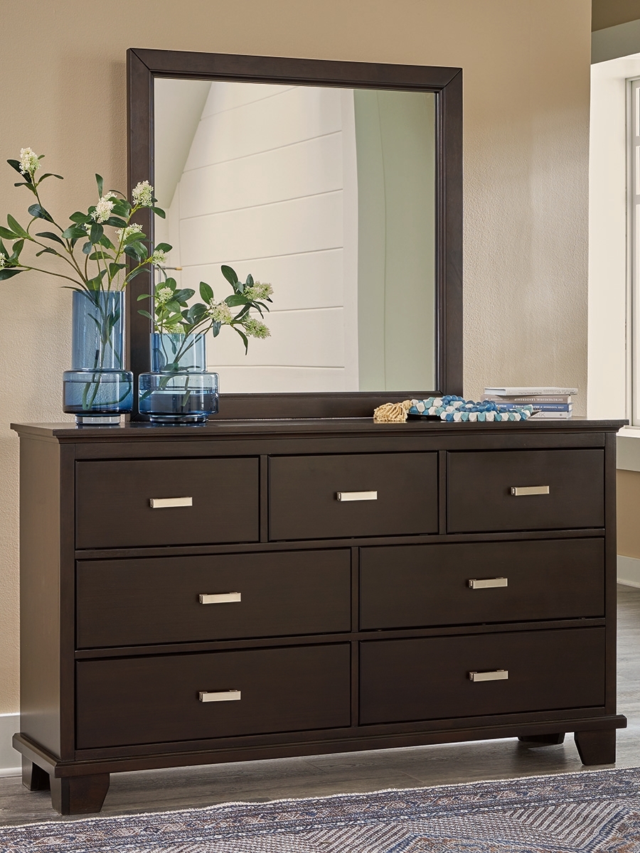 Covetown - Dresser And Mirror - Dark Brown - Image 4
