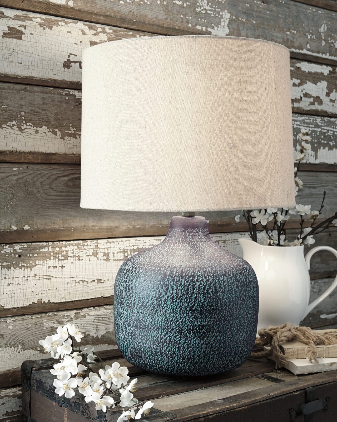 Malthace - Metal Table Lamp - Patina - Image 2