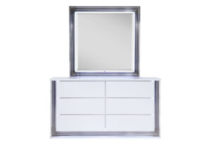 Ylime - Mirror With LED - Smooth White
