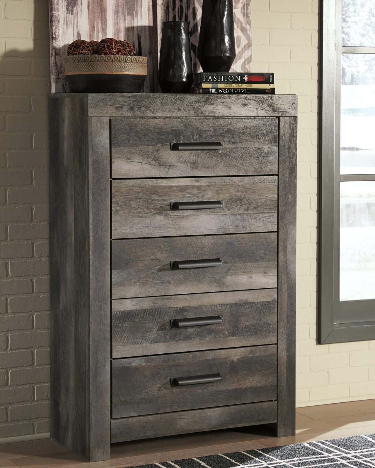 Wynnlow - Five Drawer Chest - Gray - Image 2