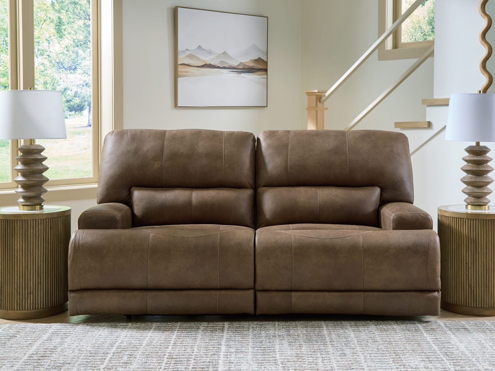 Beckley Place - 2 Seat Power Reclining Sofa With Adjustable Headrest - Earth - Image 2