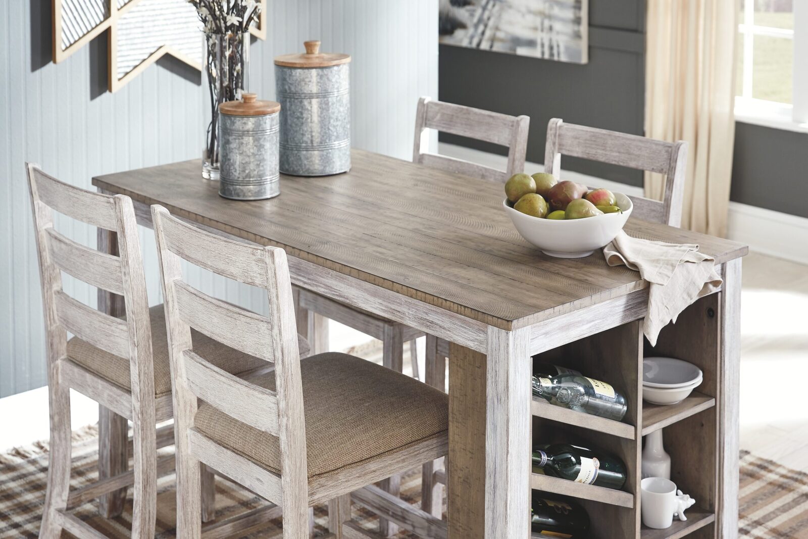 Skempton - Rectangular Counter Table With Storage Set - Image 6