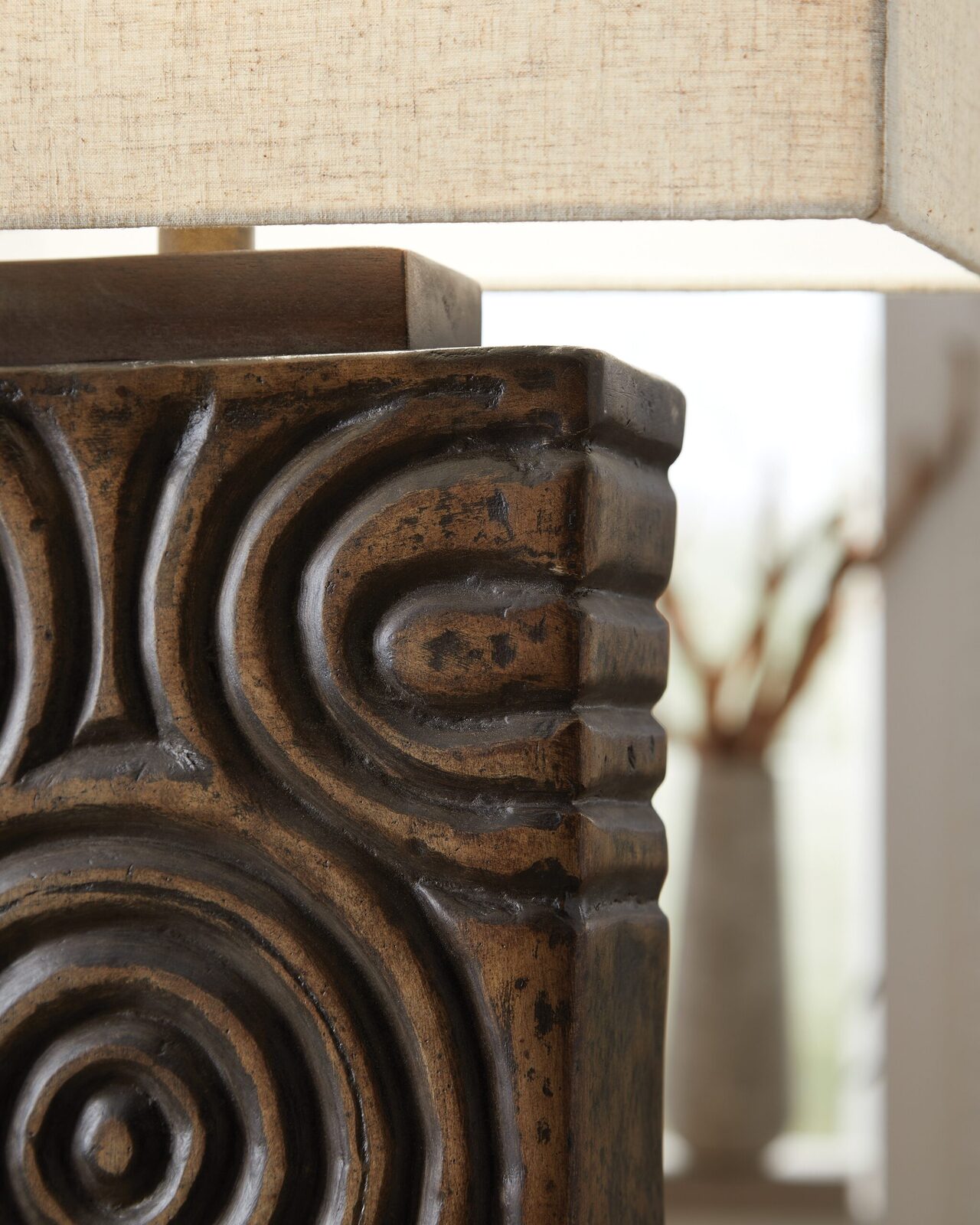 Heathbury - Paper Table Lamp - Antique Brown - Image 3