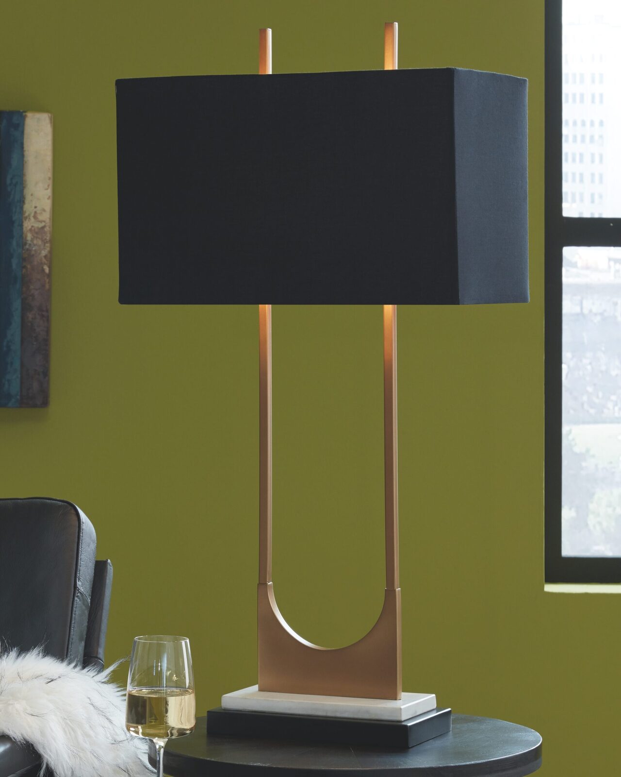 Malana - Metal Table Lamp - Brass Finish - Image 2