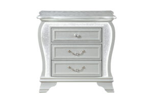 Aria - Nightstand With LED - Silver