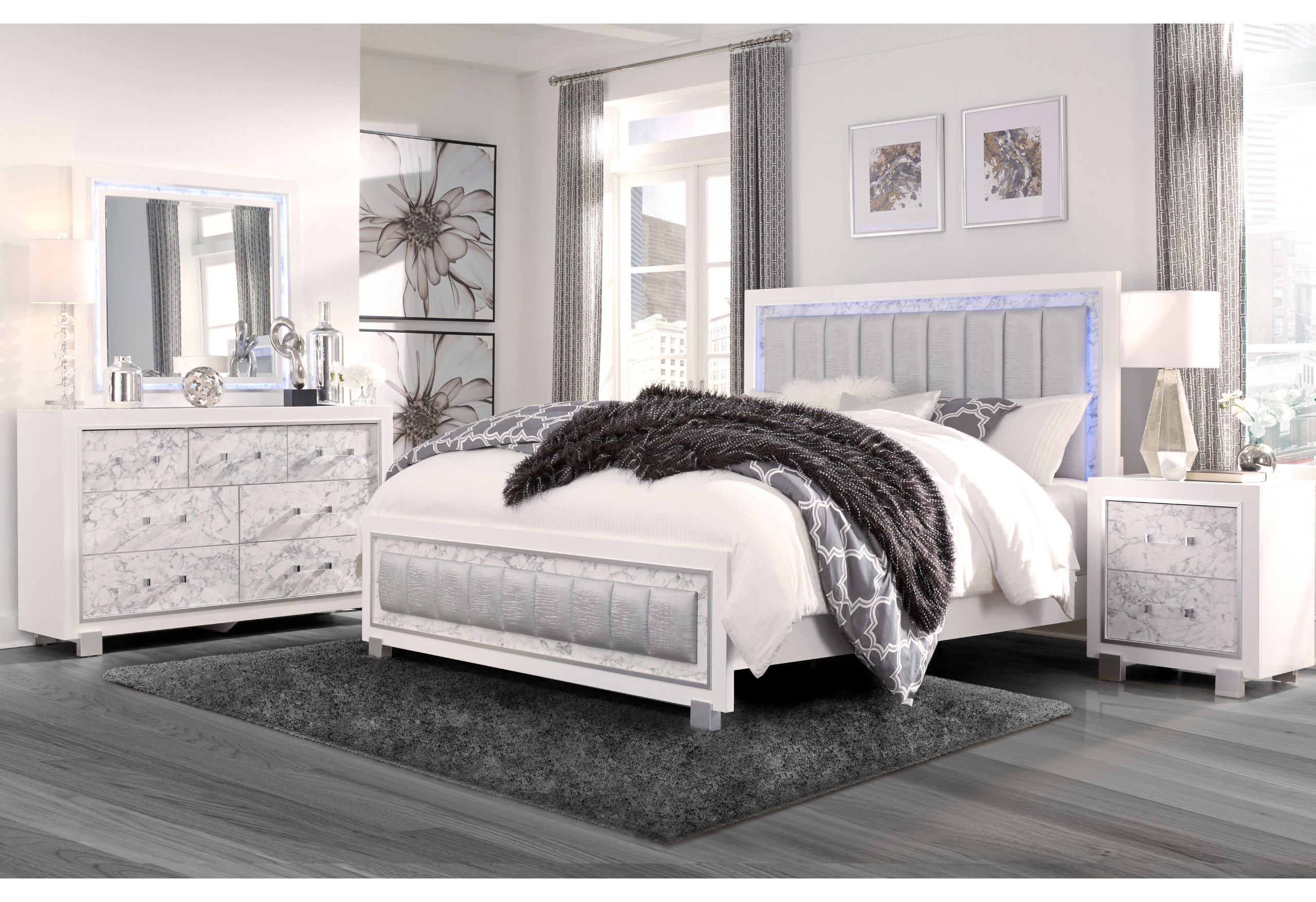 Santorini - 5 Piece Bedroom Set - White