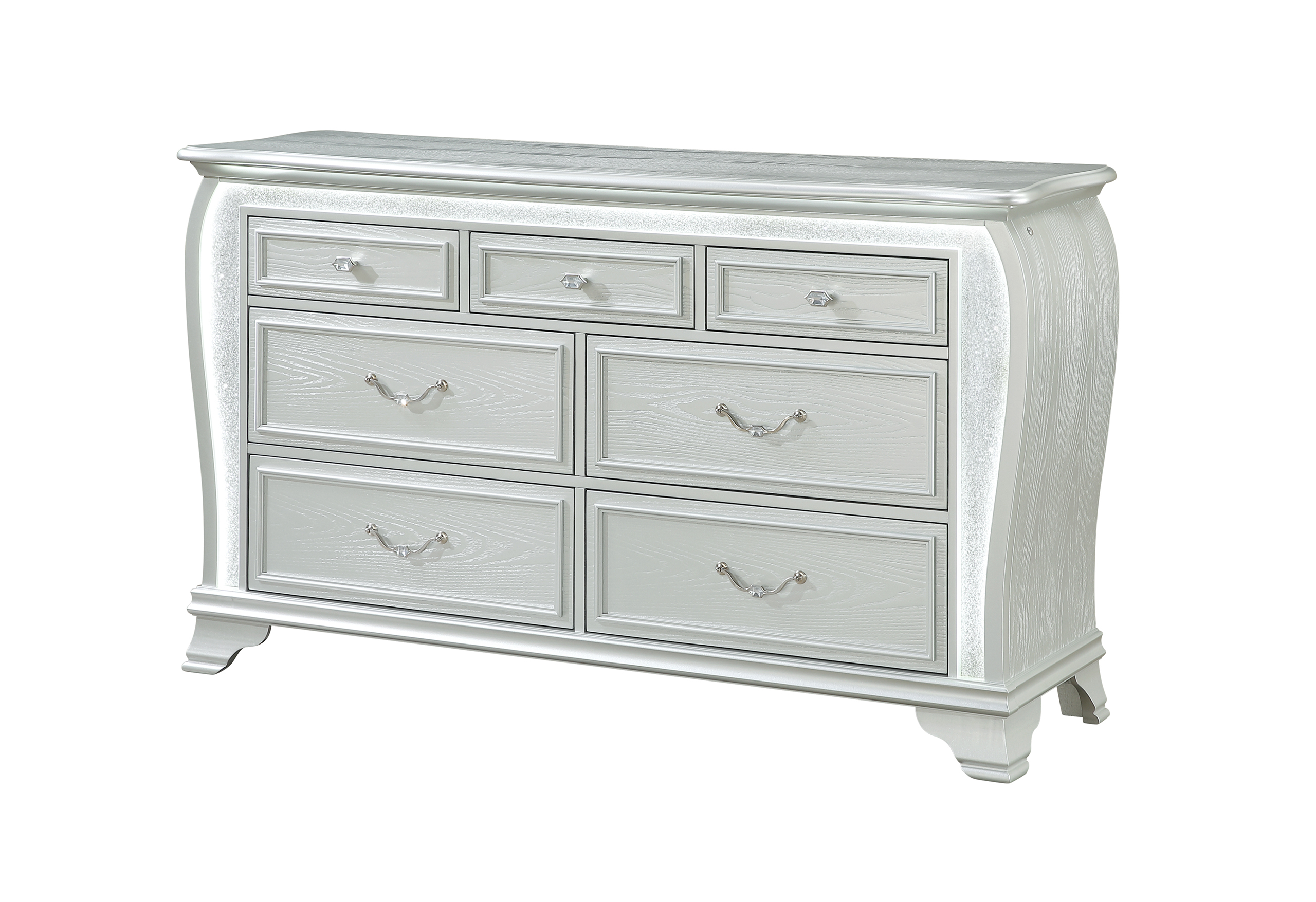 Aria - Dresser With LED - Silver - Image 4