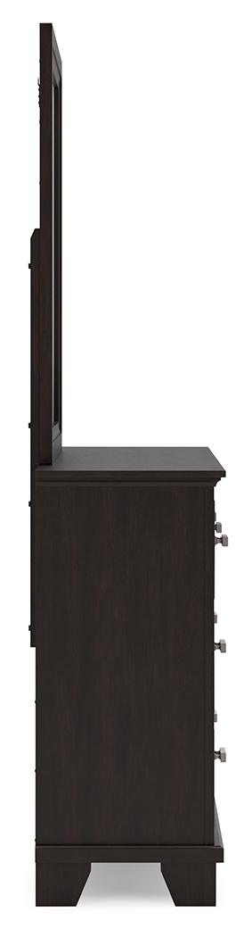 Covetown - Dresser And Mirror - Dark Brown - Image 3