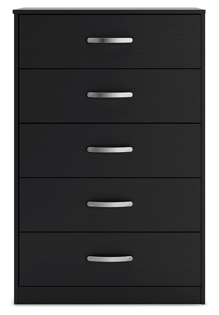 Finch - Five Drawer Chest - 46" Height - Black - Image 4