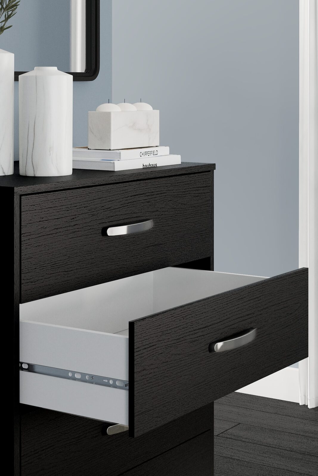 Finch - Five Drawer Chest - 46" Height - Black - Image 10
