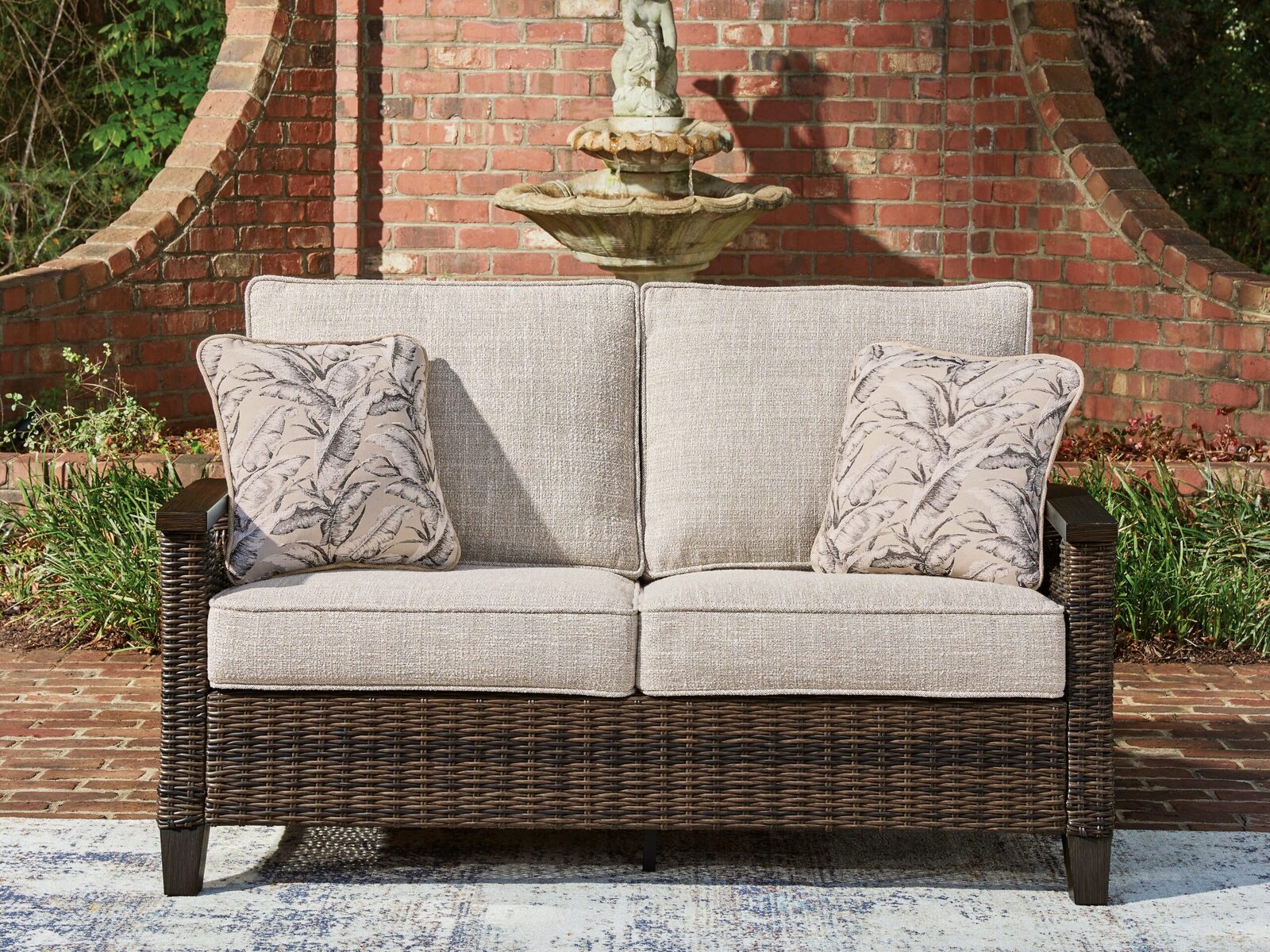 Monterey Point - Loveseat With Cushion - Dark Brown - Image 2
