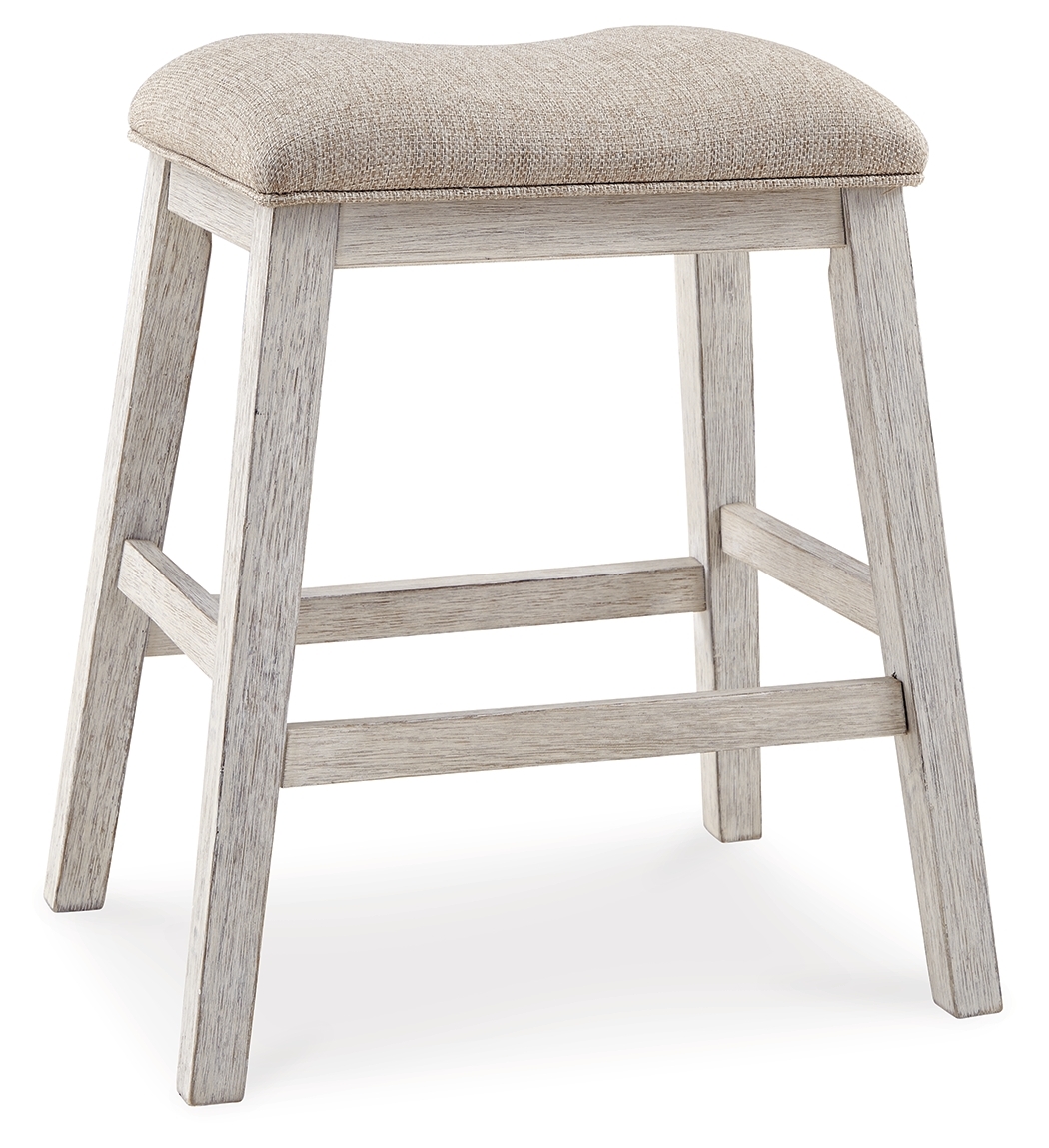 Skempton - Upholstered Stool (Set of 2) - White - Image 3