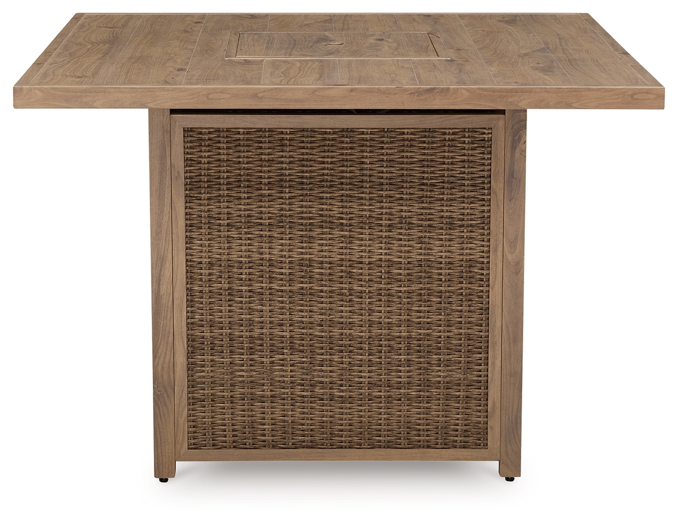 Walton Bridge - Square Bar Table W/Fire Pit - Driftwood - Image 5