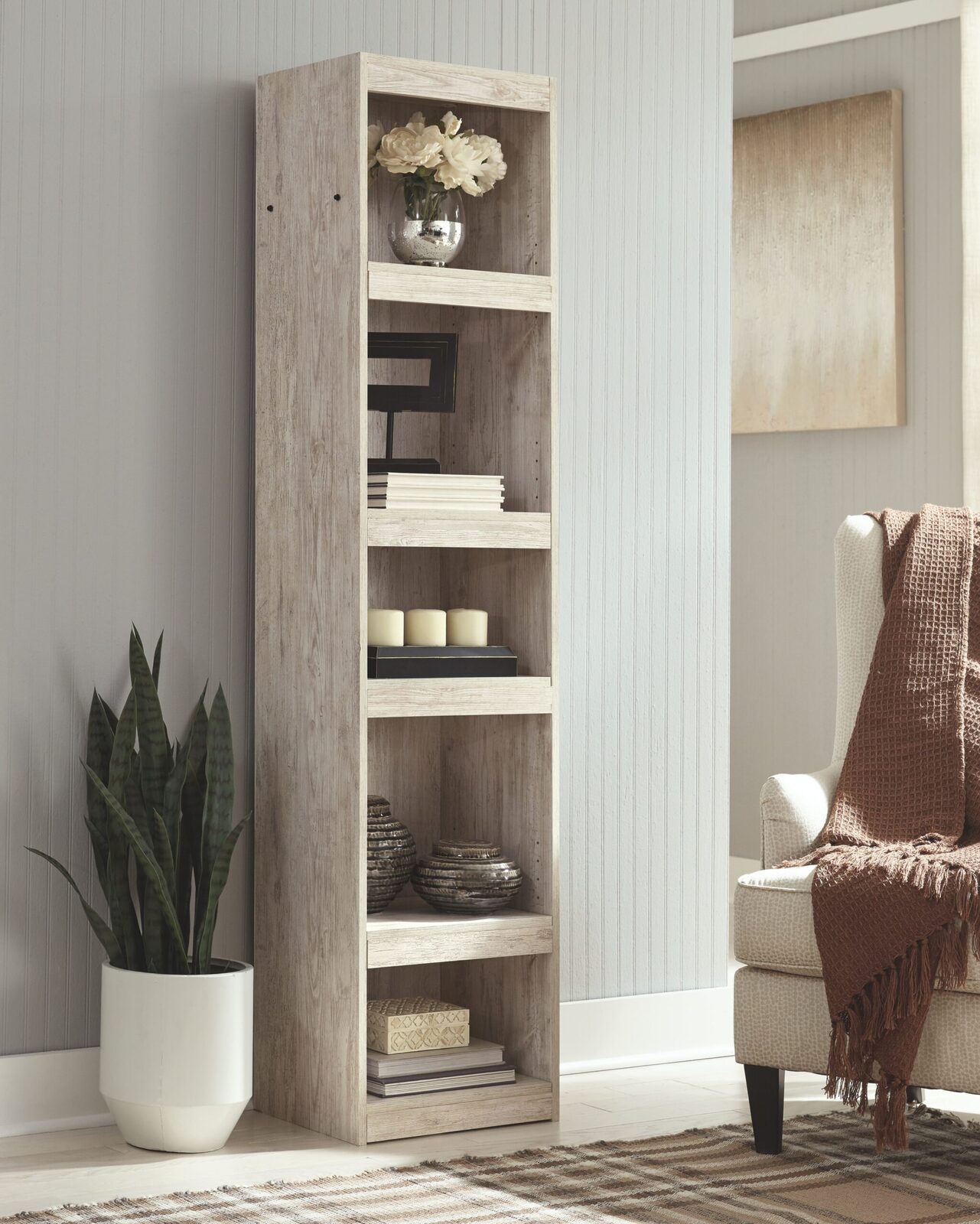 Willowton - Pier - 4 Shelves - Whitewash - Image 2