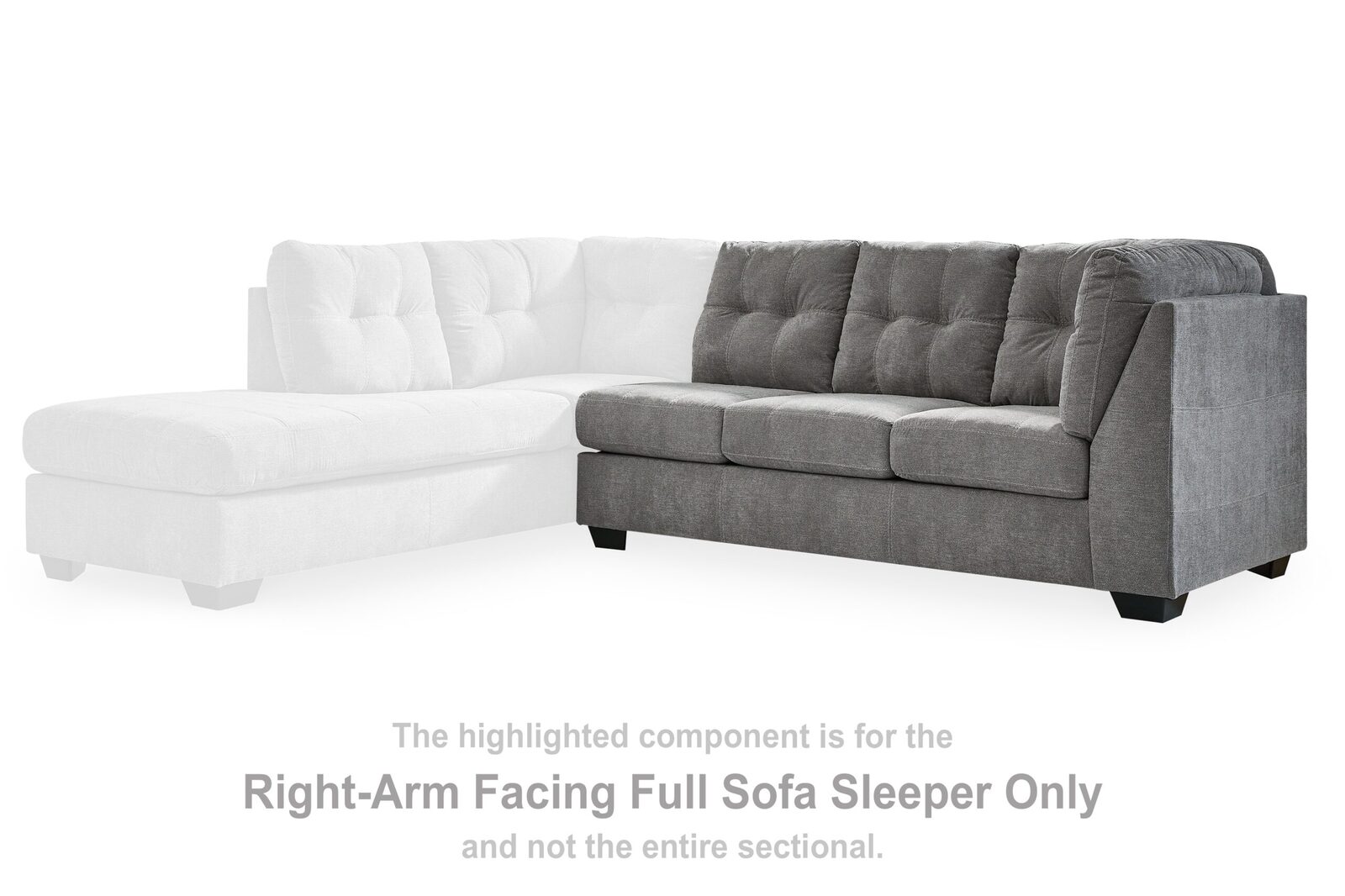 Marleton - Raf Full Sofa Sleeper - Gray - Image 2