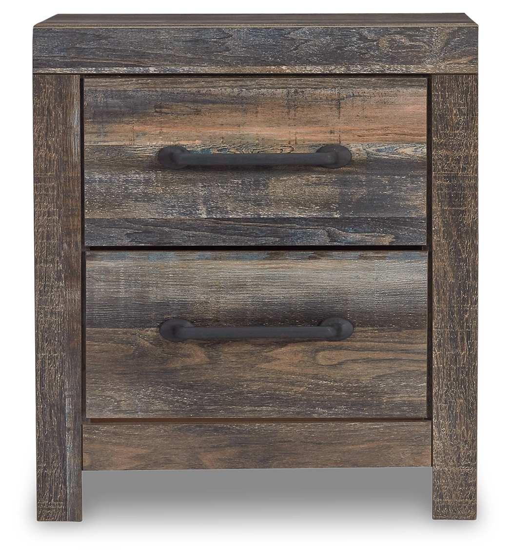 Drystan - Two Drawer Night Stand - Brown / Beige - Image 3