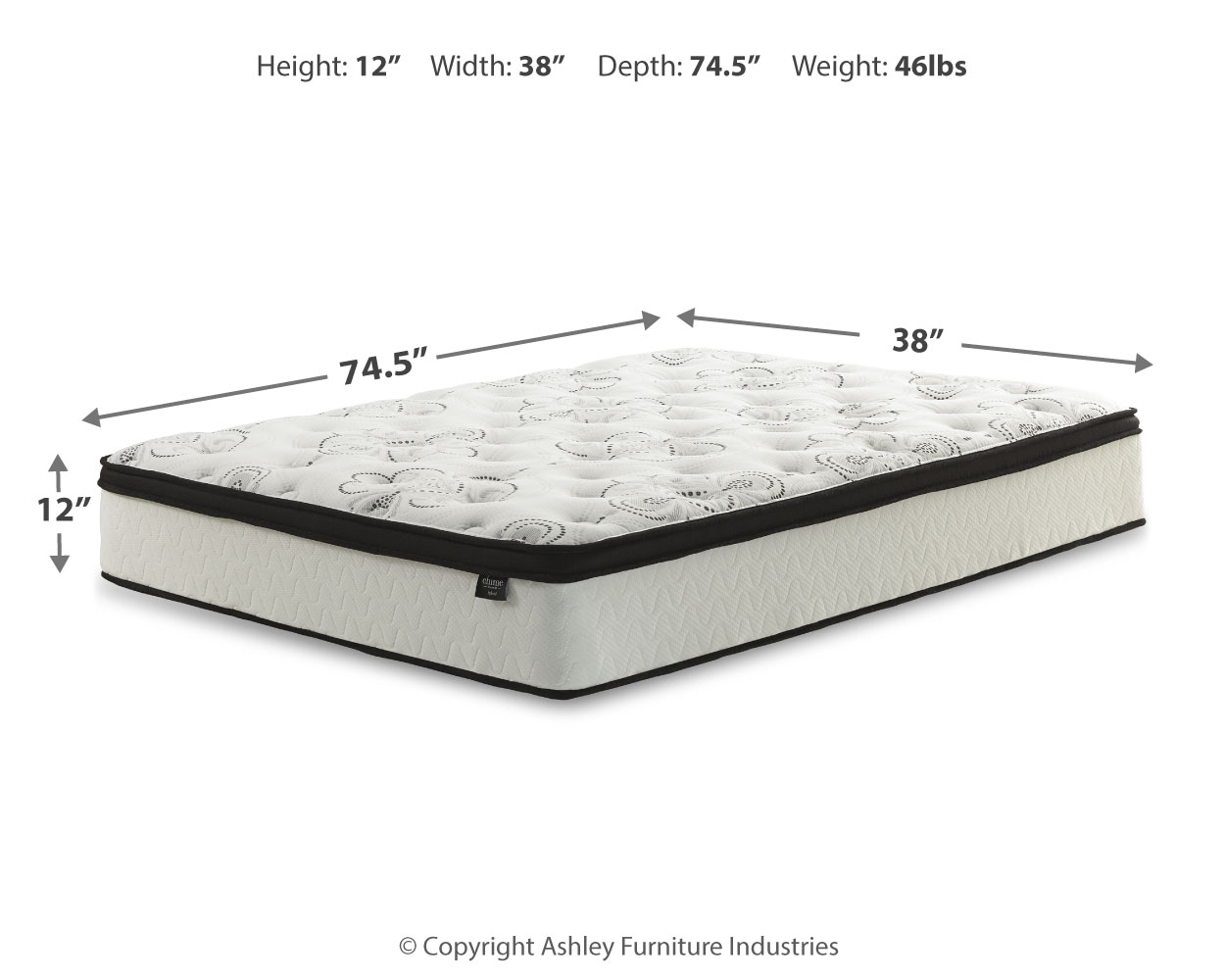 Chime 12 Inch Hybrid - Ultra Plush Hybrid Mattress - Image 5