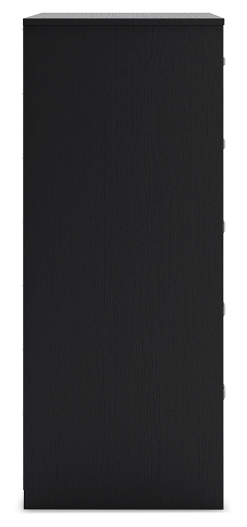 Finch - Five Drawer Chest - 46" Height - Black - Image 6