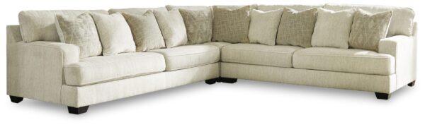 Rawcliffe - Left Arm Facing Sofa 3 Pc Sectional - Parchment
