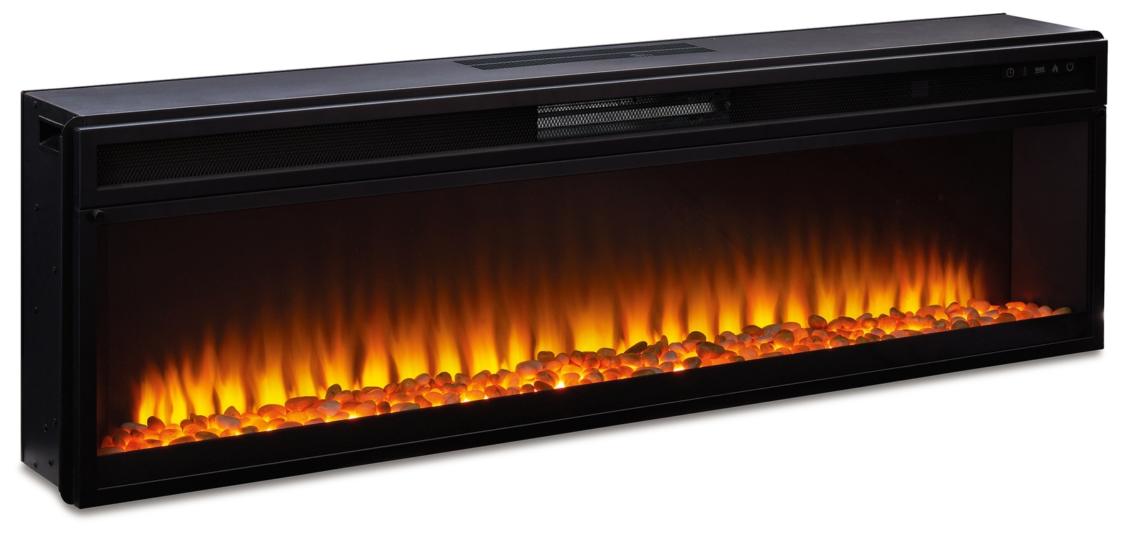 Entertainment Accessories - Wide Fireplace Insert - Black - Image 6