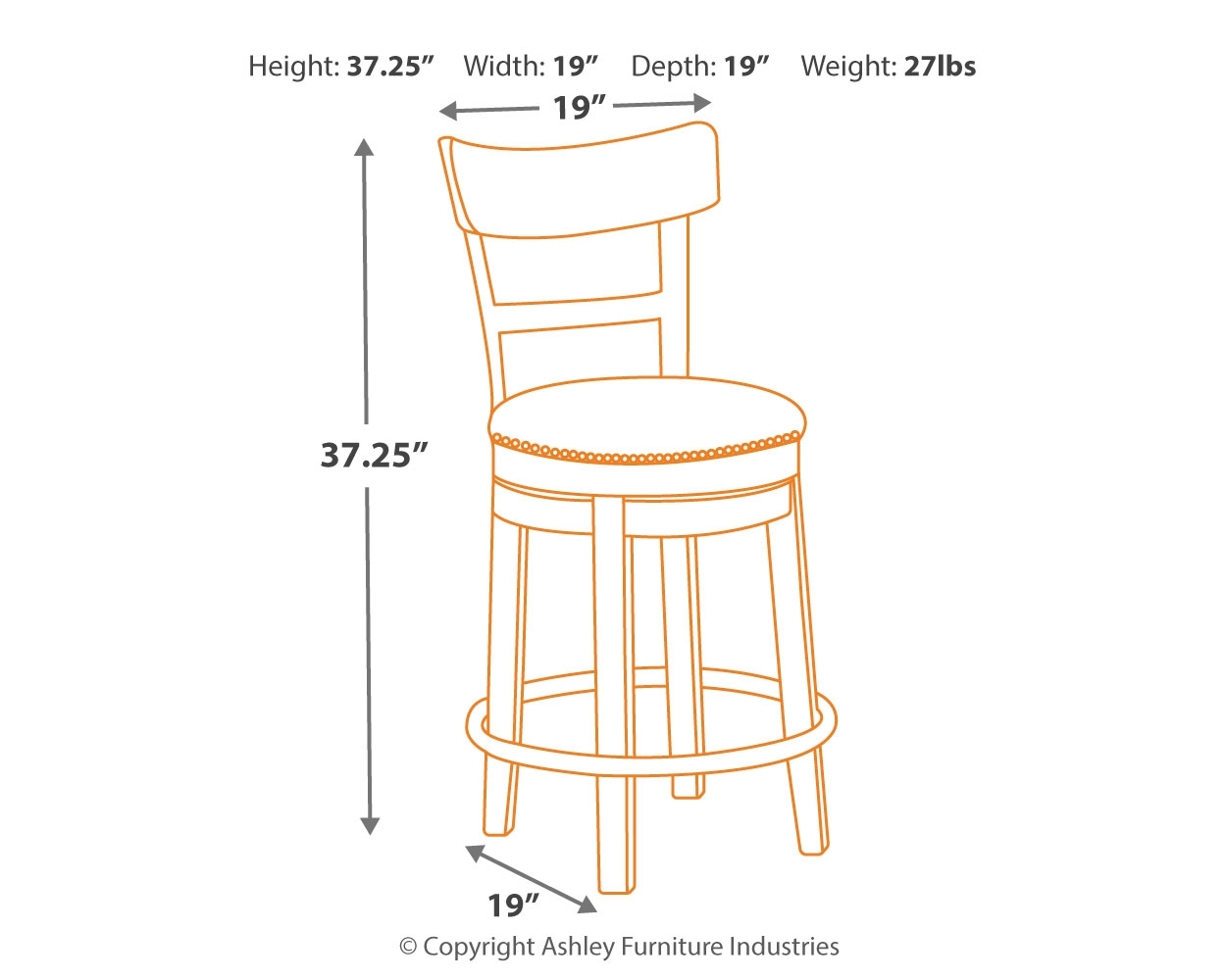 Pinnadel - Swivel Barstool - Image 7
