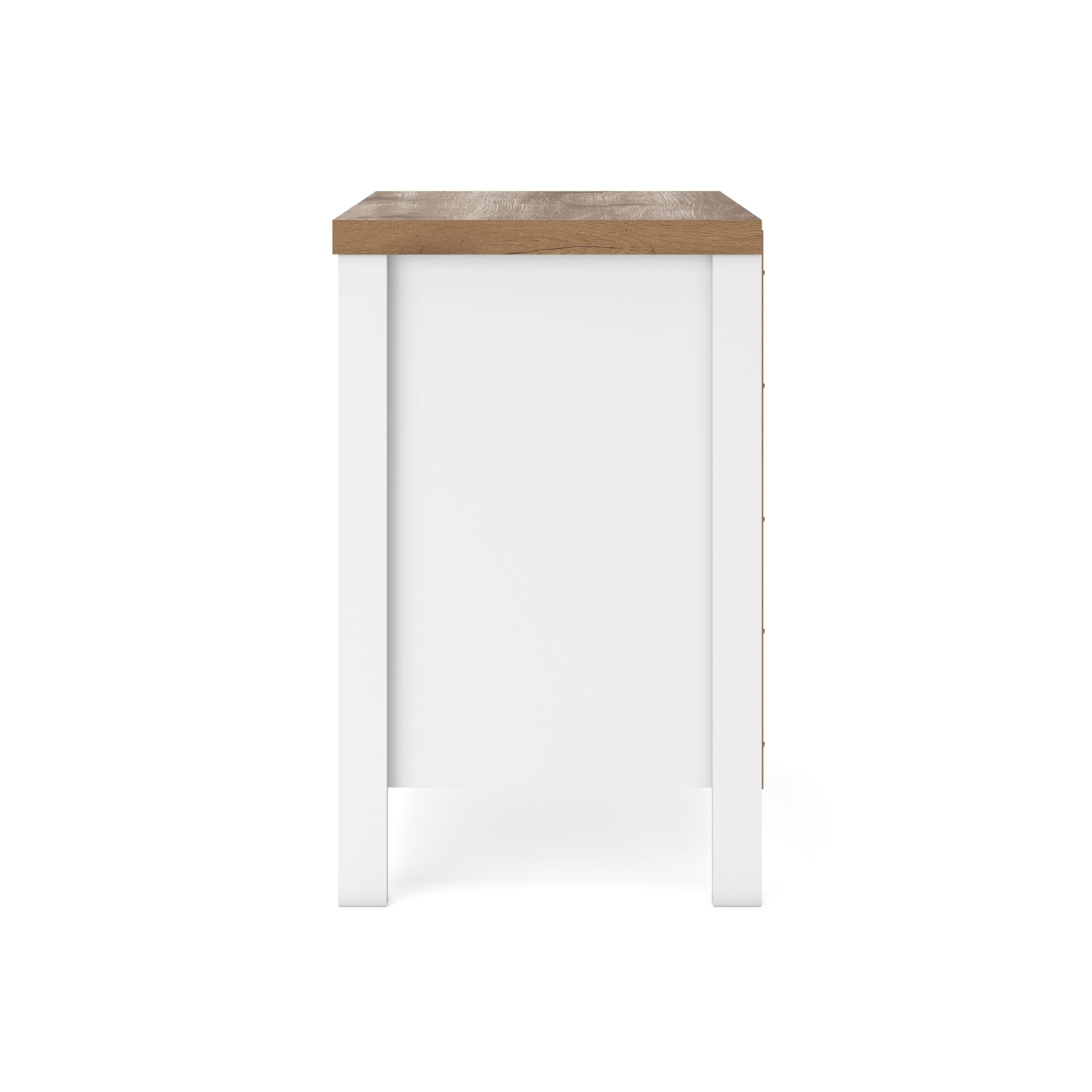 Kerisden - Two Drawer Night Stand - White / Brown - Image 8