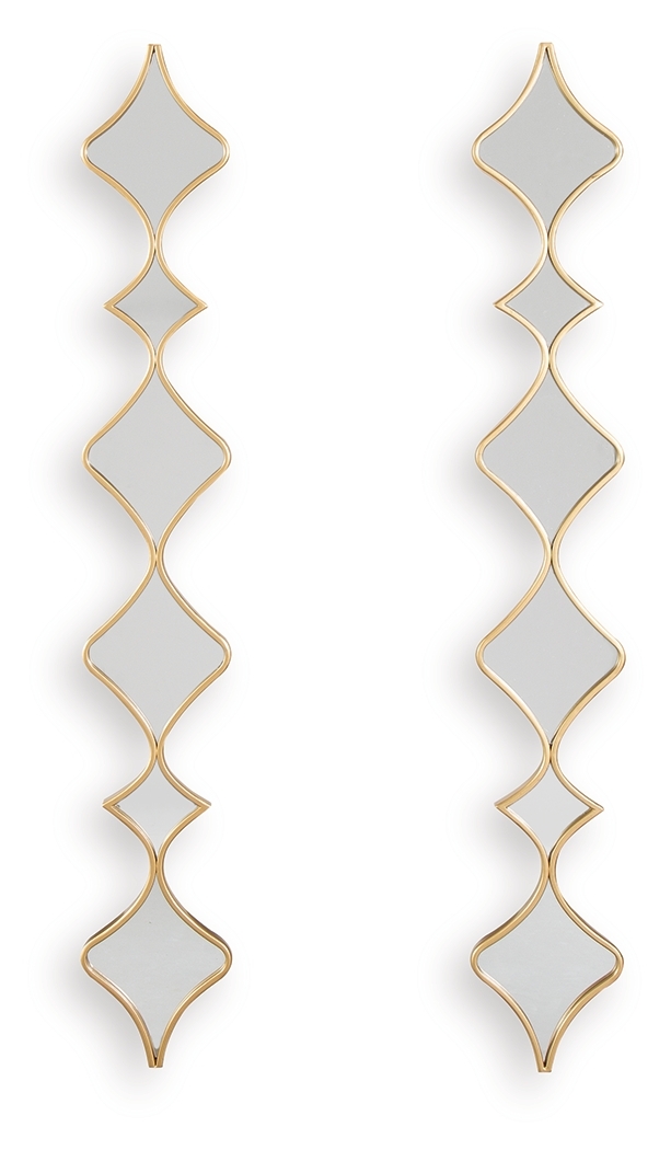 Harriswood - Accent Mirror Set (Set of 2) - Gold Finish