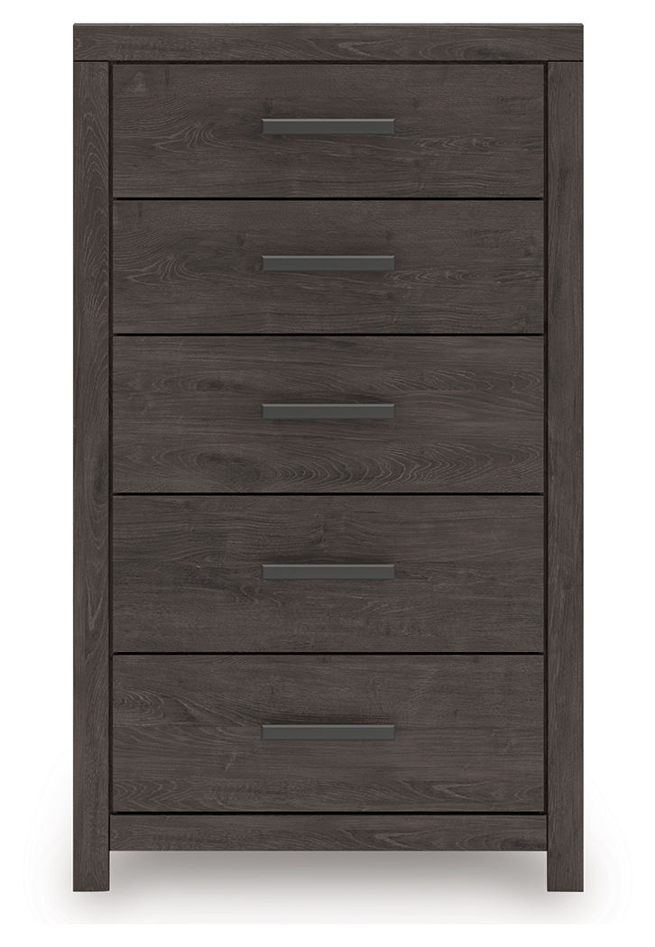 Prendonea - Five Drawer Chest - Charcoal - Image 5