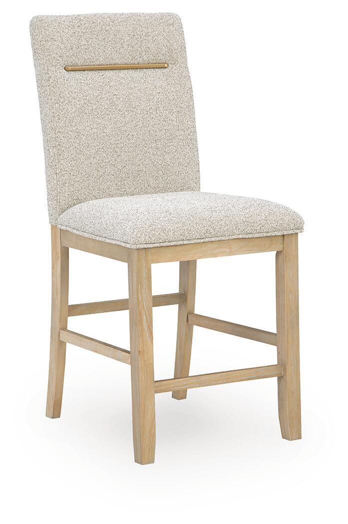 Lasinger - Upholstered Barstool (Set of 2) - Light Brown - Image 3