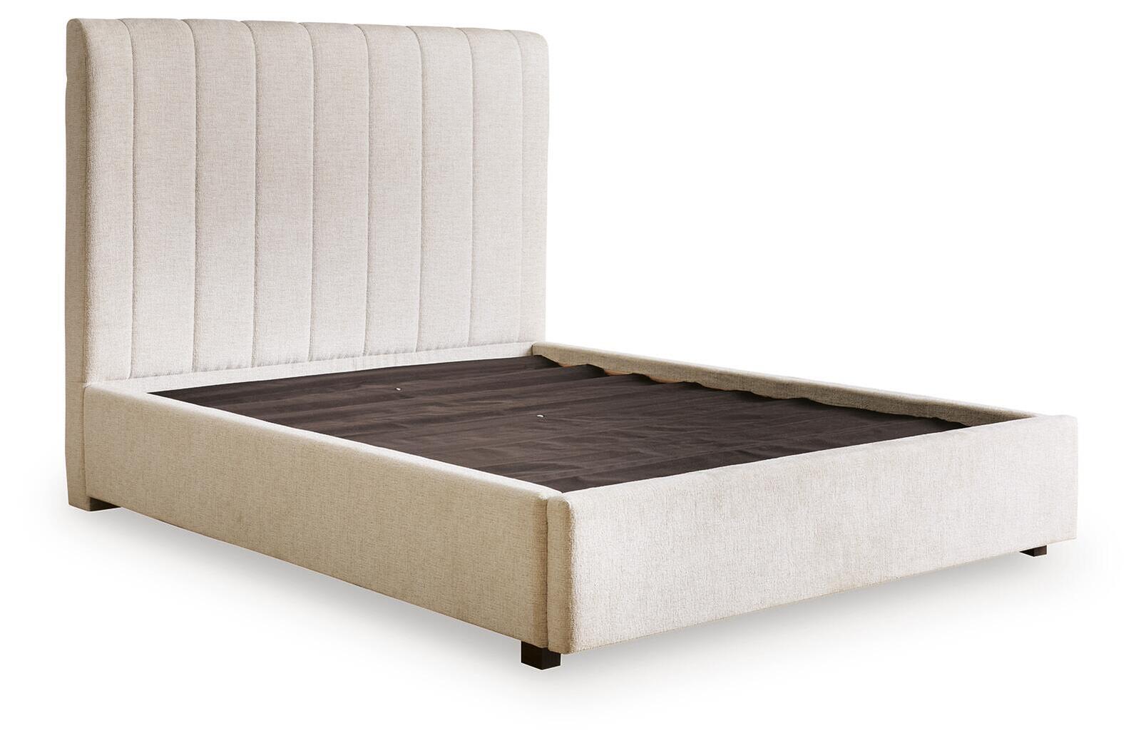 Brizmore - Queen Upholstered Storage Bed - Beige - Image 5