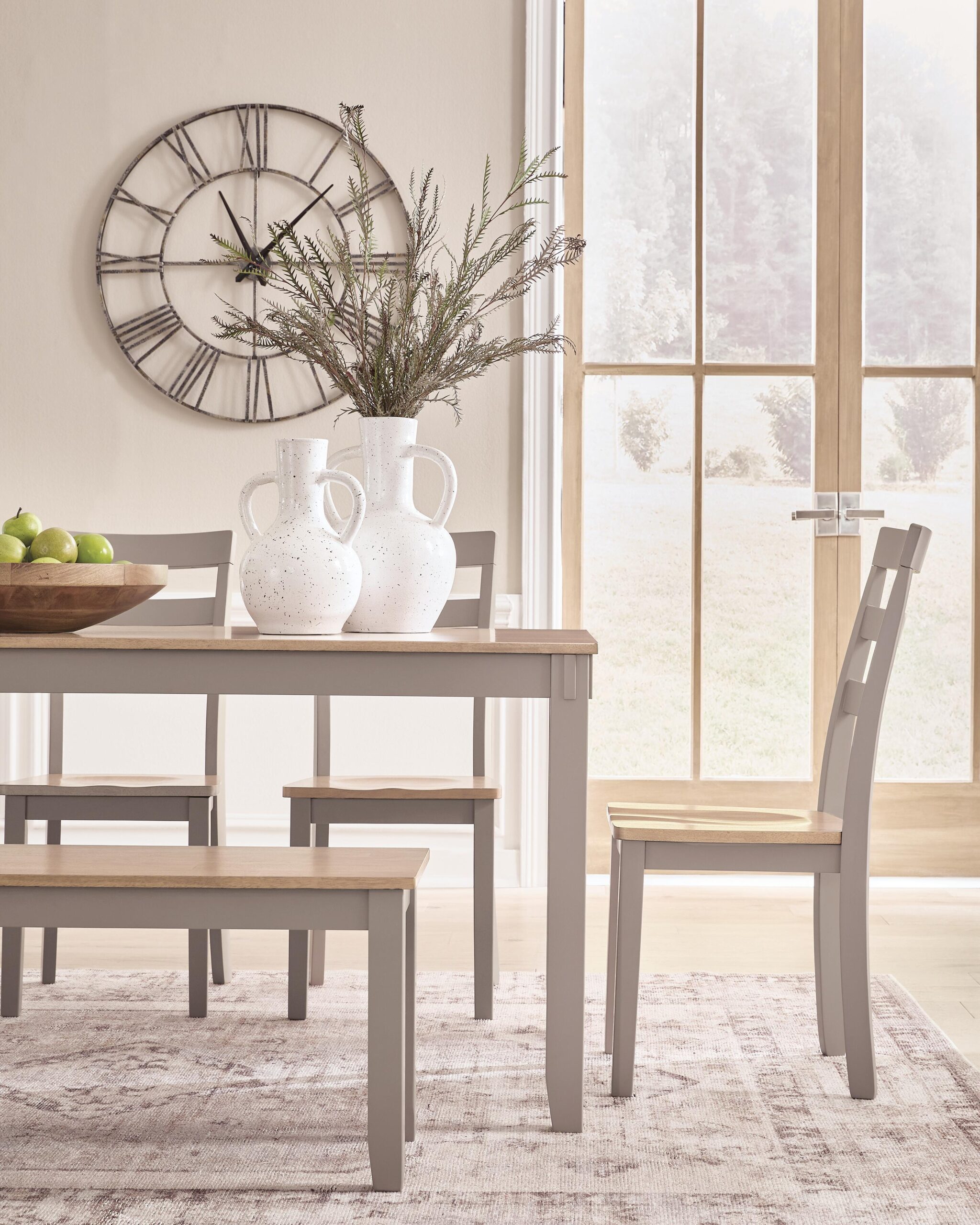 Harperfeld - Dining Room Table Set (Set of 6) - Natural / Gray - Image 6