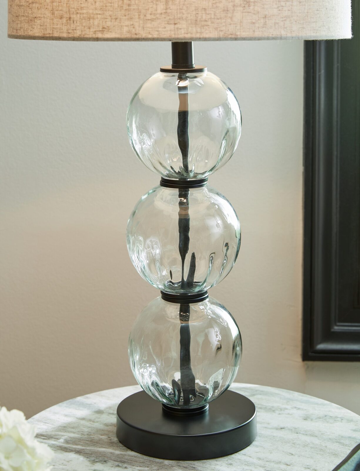 Airbal - Glass Table Lamp (Set of 2) - Clear / Black - Image 4