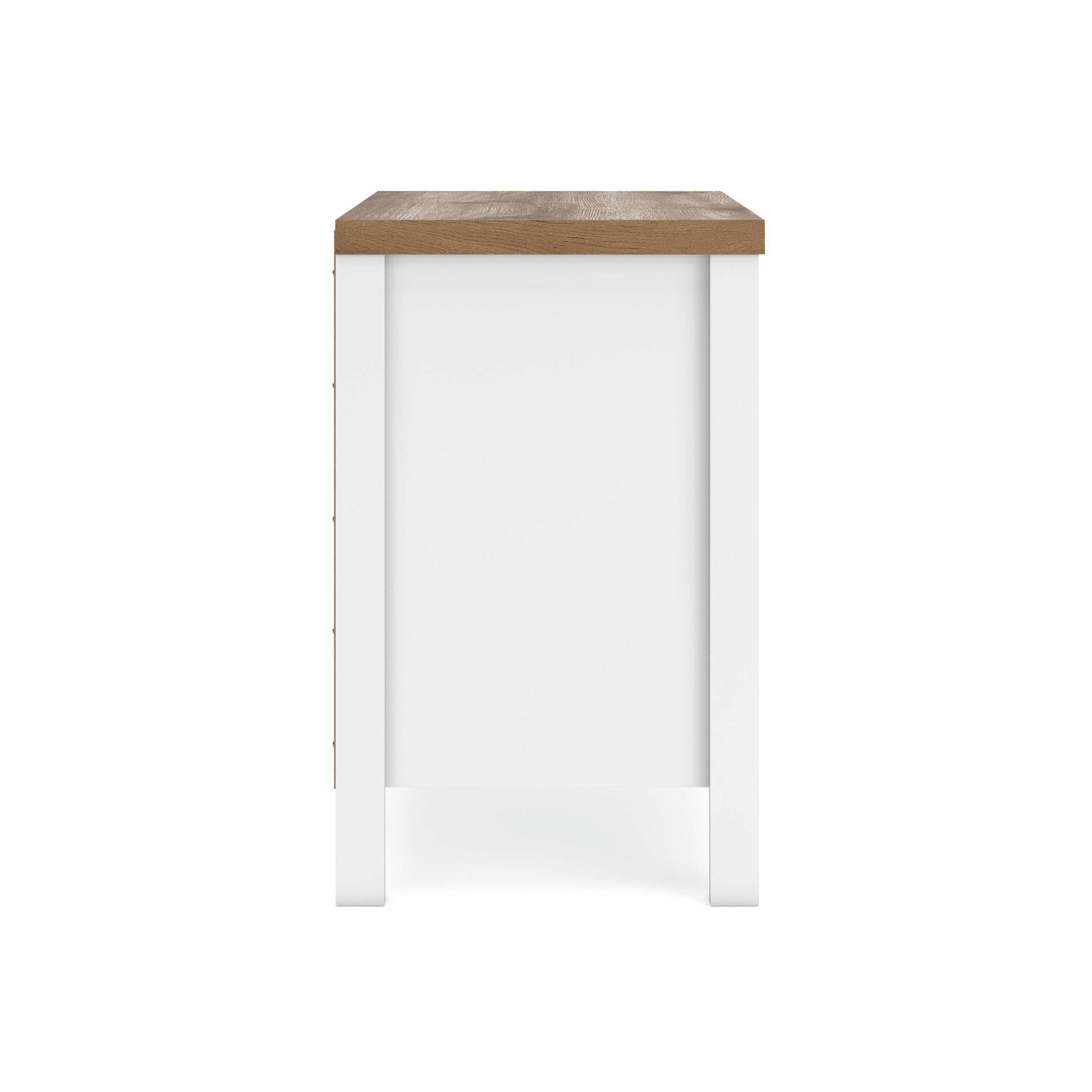 Kerisden - Two Drawer Night Stand - White / Brown - Image 7
