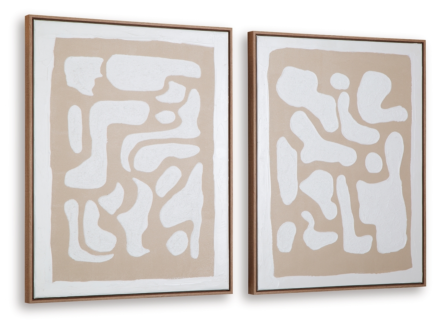 Waldett - Wall Art Set (Set of 2) - Beige / White - Image 3