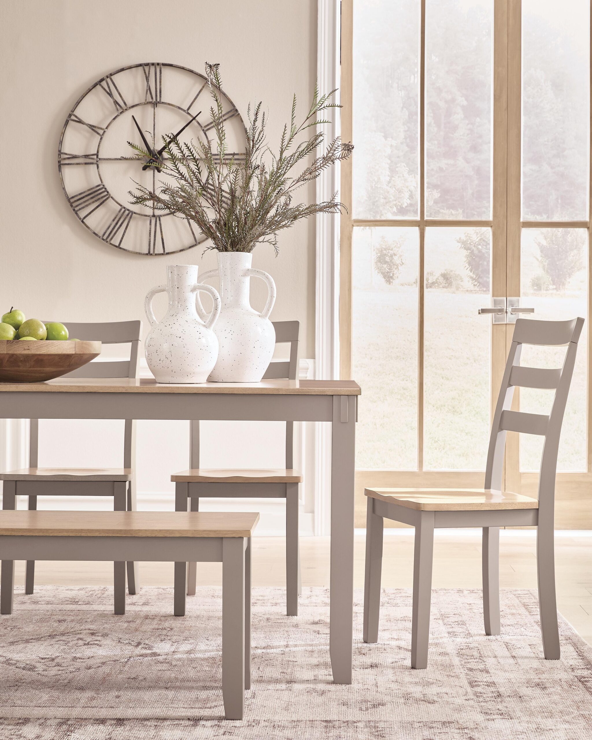 Harperfeld - Dining Room Table Set (Set of 6) - Natural / Gray - Image 5