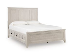Darbonton - Queen Panel Footboard With Roll Slats - Dove White