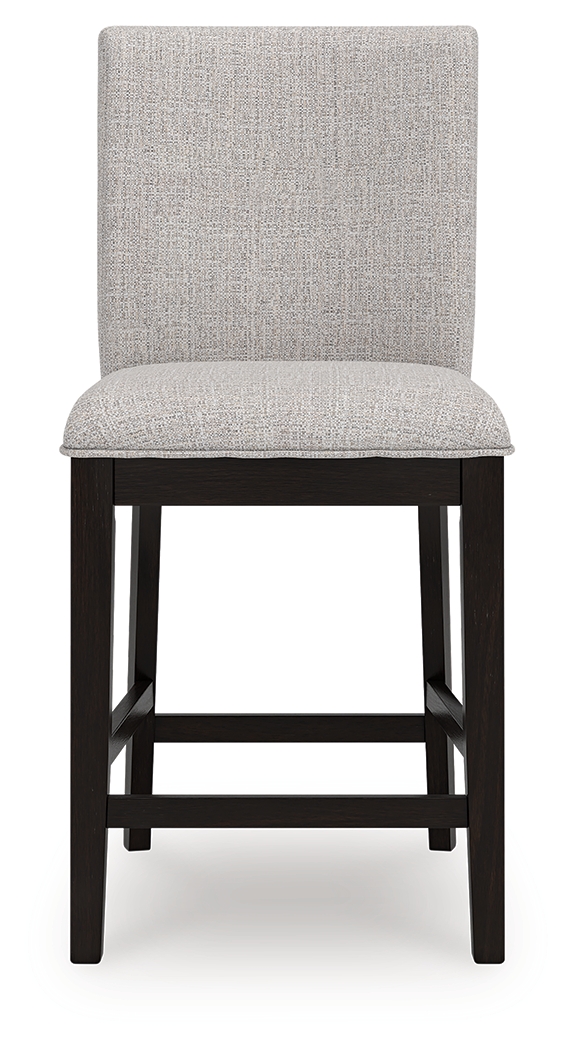 Neymorton - 5 Pc. - Rectangular Dining Room Counter Table, 4 Barstools - Dark Grayish Brown - Image 5