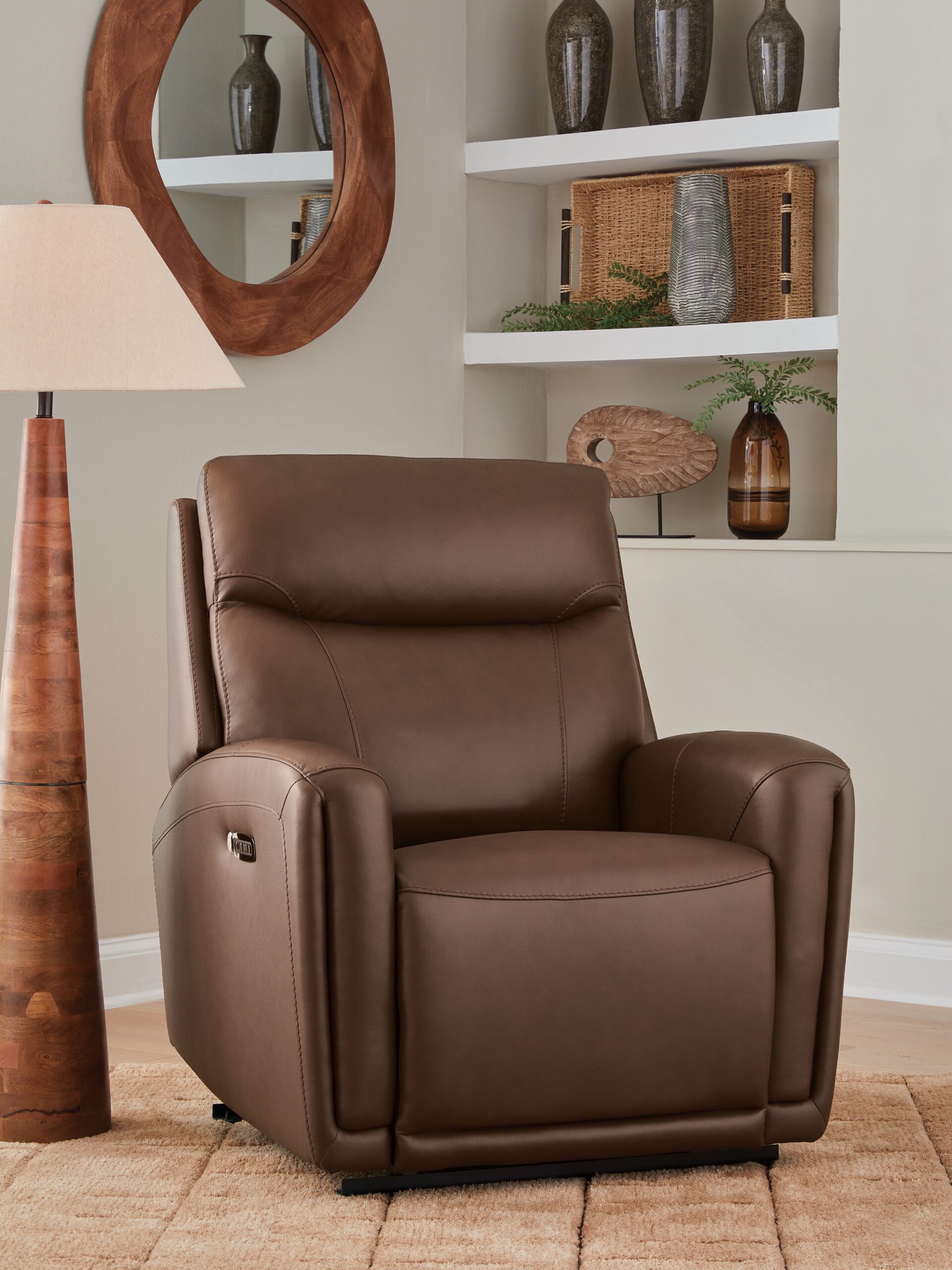 Pincara - Power AutoGlide Recliner With Audio System - Umber - Image 2
